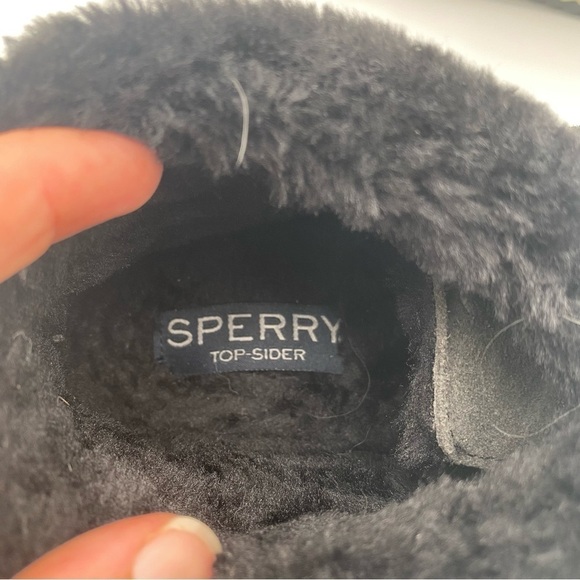 Sperry Women's Leather Faux Fur Fuzzy Duck Slippers‎ Ankle Boots Booties Shoes 7 - Picture 6 of 8
